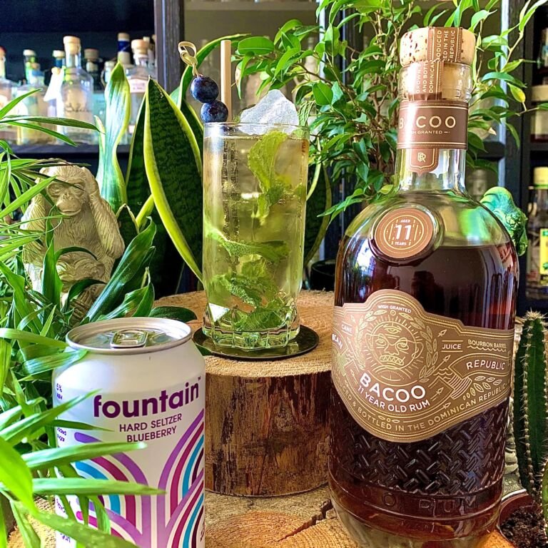 blueberry seltzer rum cocktail