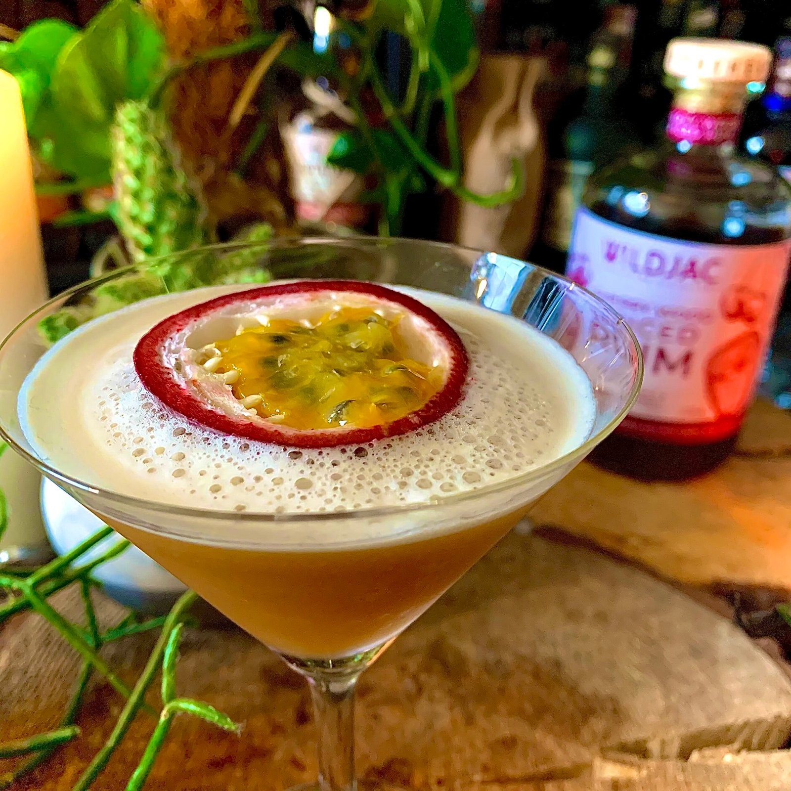 Cherry star martini rum cocktail